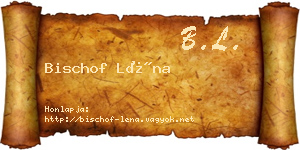 Bischof Léna névjegykártya